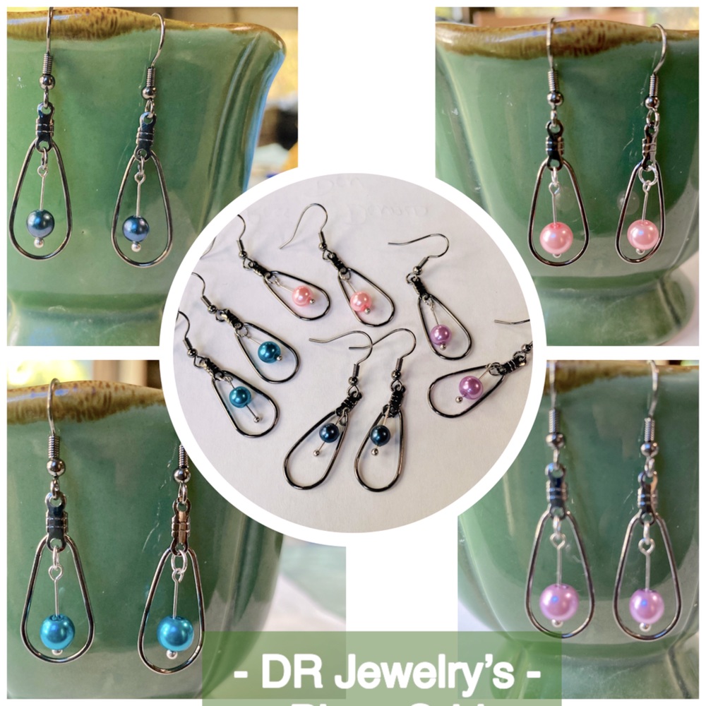 $25 for 4 pairs of Teardrop Pearl Dangle Earrings